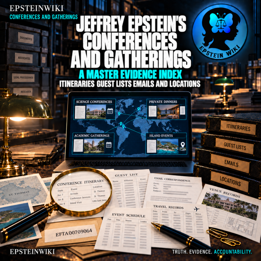 Jeffrey Epstein’s Conferences and Gatherings: A Master Evidence Index