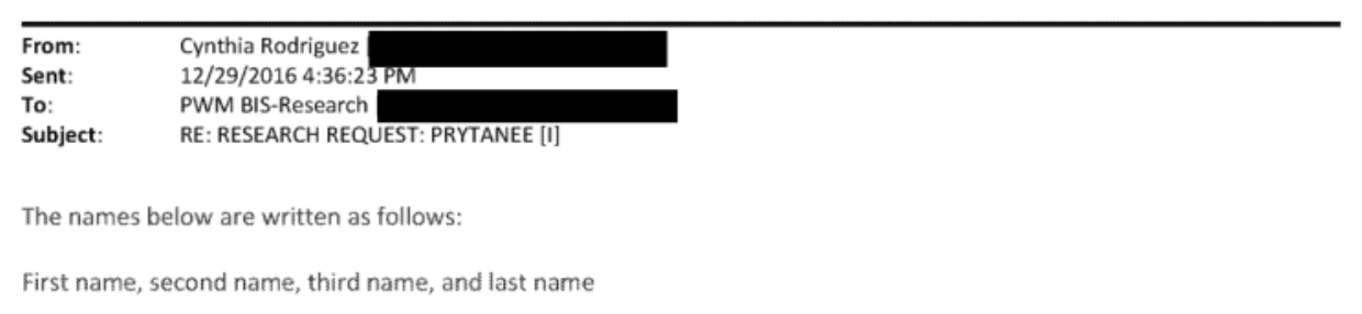 Header and name-order clarification from EFTA01363209, dated December 29, 2016; source redactions preserved.