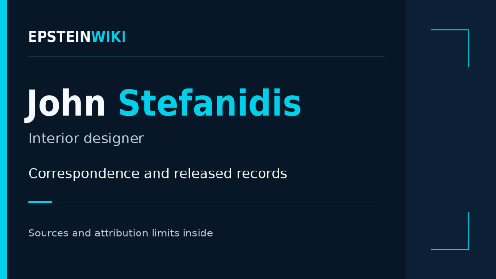 John Stefanidis: correspondence and released-record review.