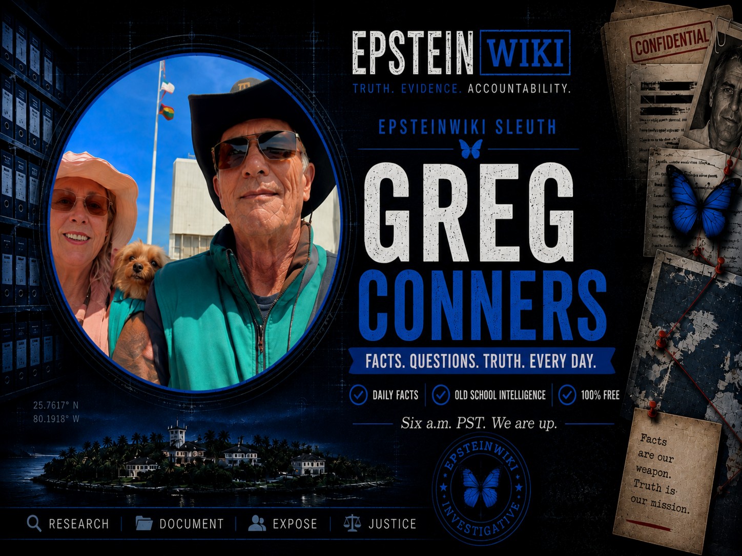 Greg Conners, EpsteinWiki sleuth