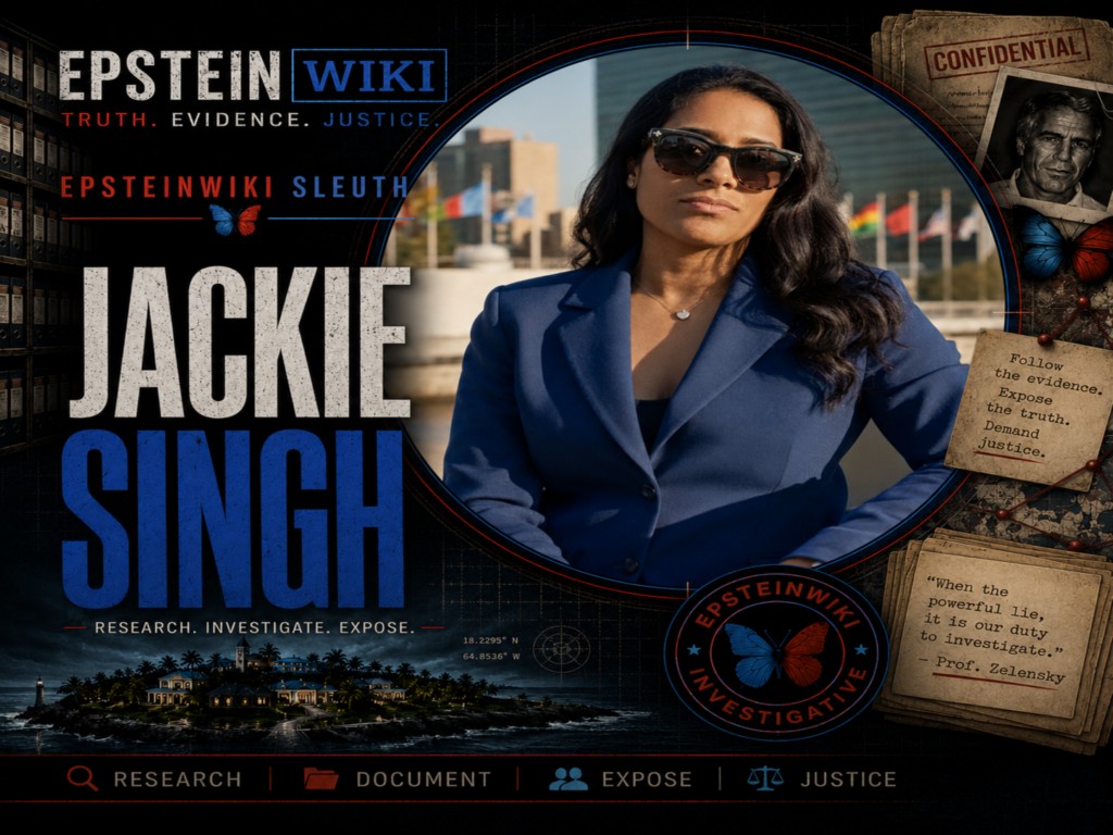 Jackie Singh, EpsteinWiki sleuth